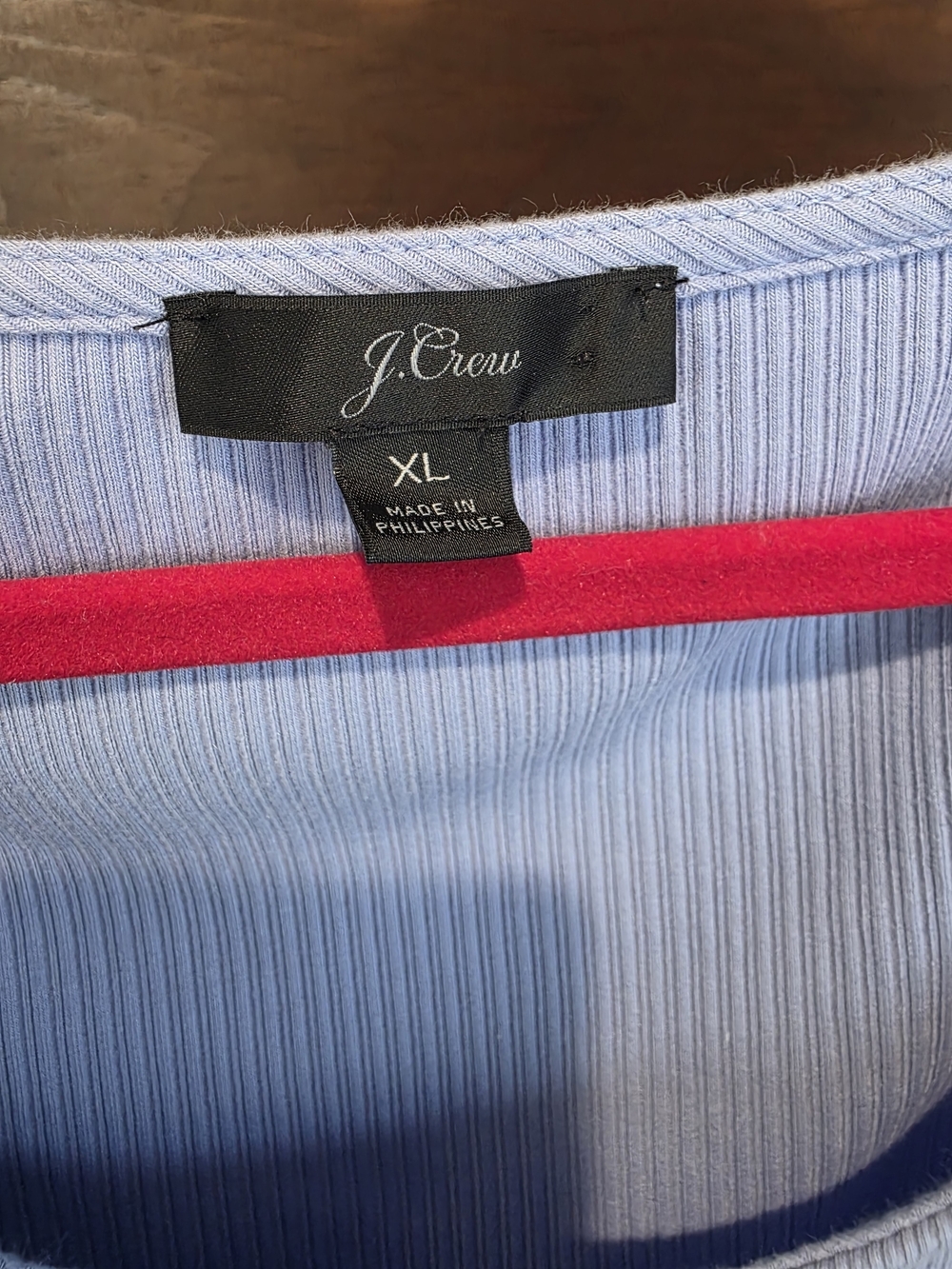 J. Crew Pale Blue Ruffled-Sleeve Ribbed Tank - Picture 3 of 6